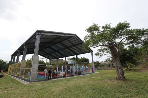 內湖國中風雨球場完工啟用 林智堅市長：讓孩子雨天也能揮灑汗水